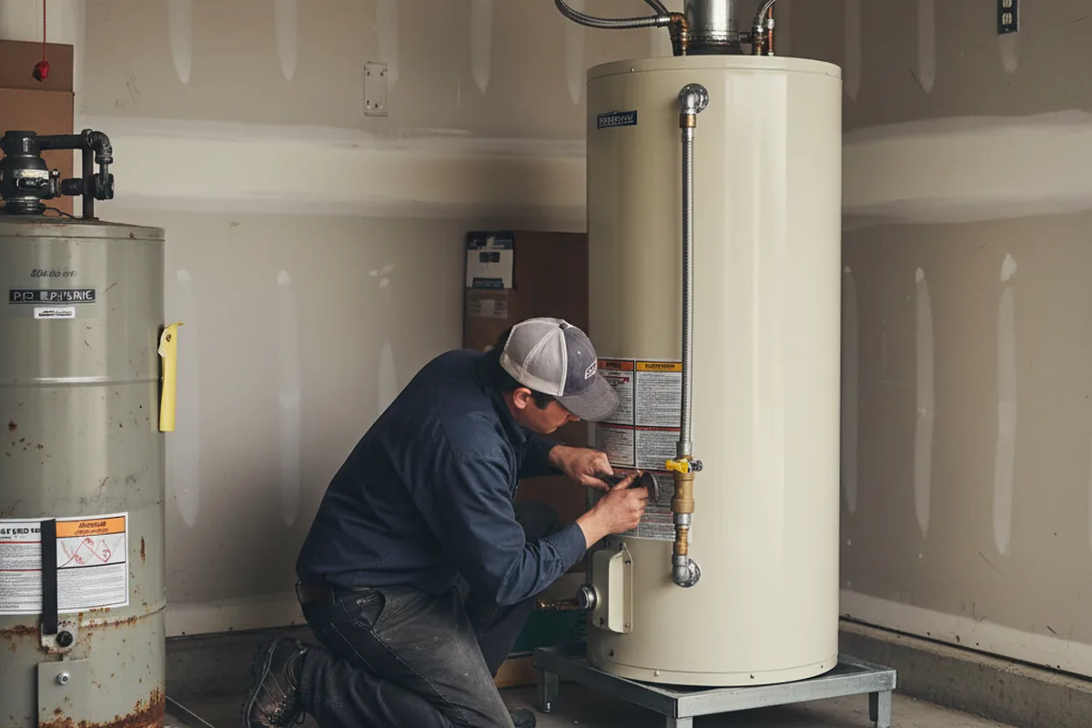 Water heater and shutoff valve replacement in Cherryville